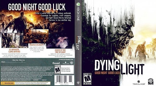 dvd cover Dying Light NTSC