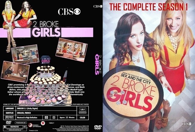 dvd cover 2 Broke Girls: Season 1 (2011) R1 CUSTOM