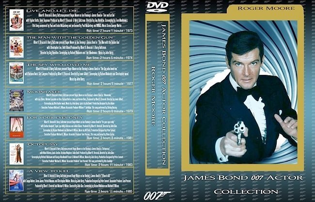 dvd cover James Bond Set Rodger Moore