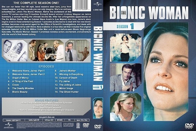 dvd cover The Bionic Woman Season 1
