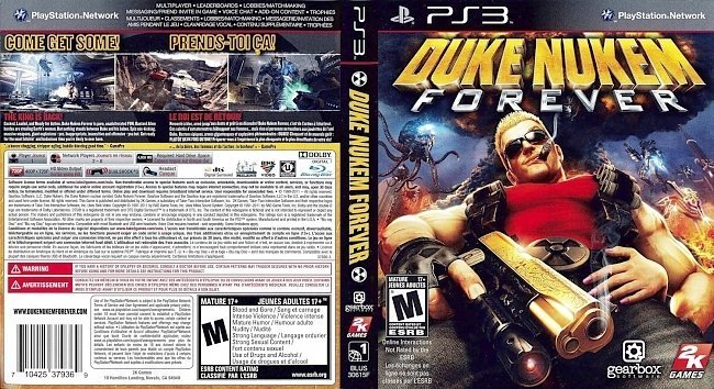 dvd cover Duke Nukem Forever English French NTSC f