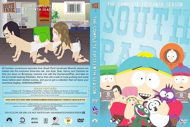 dvd cover South Park Season 15