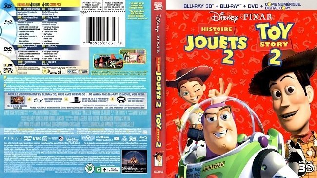 dvd cover Toy Story 2 3D Histoire De Jouets 2 3D