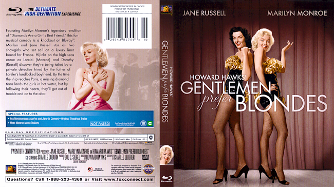 dvd cover Gentlemen Prefer Blondes