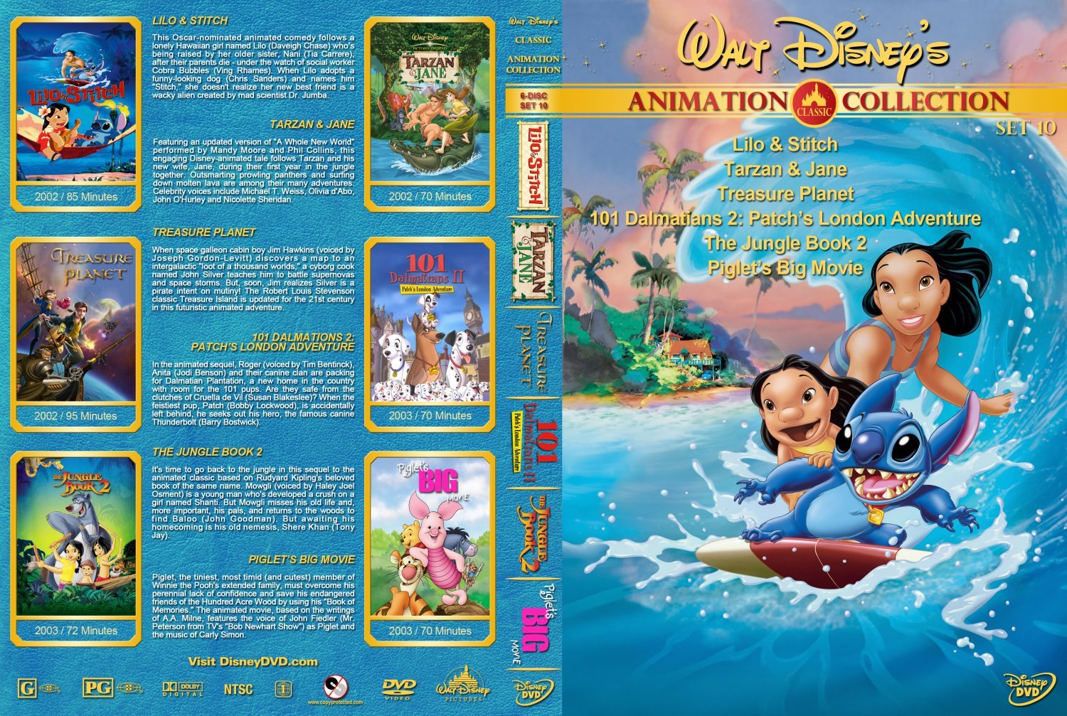 Walt Disney’s Classic Animation Collection Set 10 | Dvd Covers and Labels
