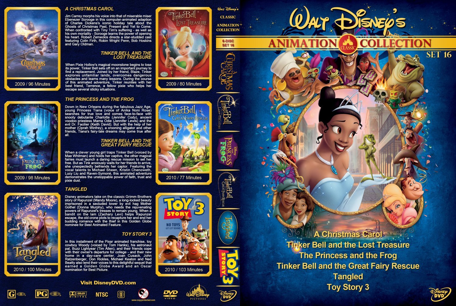 Walt Disney’s Classic Animation Collection Set 16 Dvd Covers And Labels