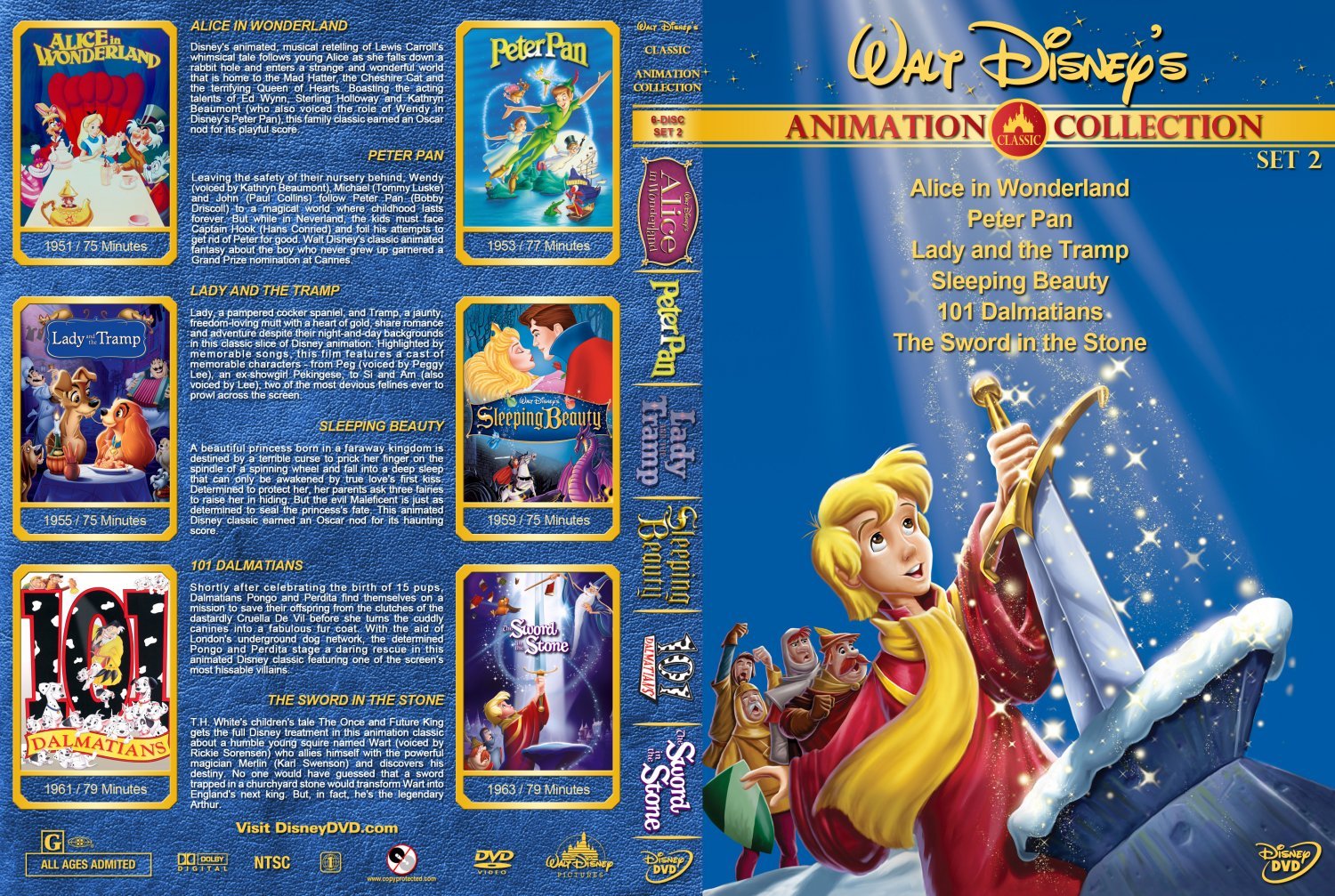 Walt Disney’s Classic Animation Collection Set 2 | Dvd Covers and Labels