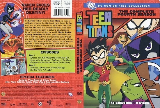 dvd cover Teen Titans: Season 4-5 R1
