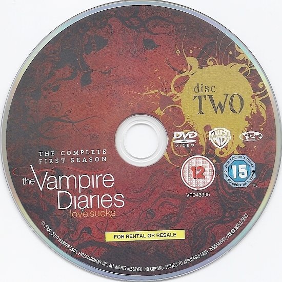 dvd cover The Vampire Diaries: Season 1 - R2