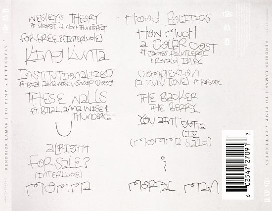 dvd cover Kendrick Lamar - To Pimp A Butterfly