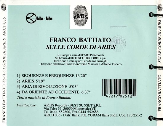 Franco Battiato – Sulle Corde Di Aries (1992) 