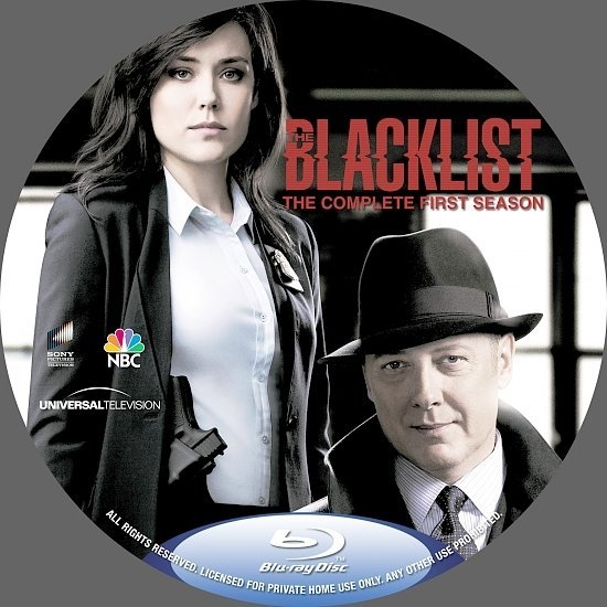dvd cover The Blacklist Season 1 R0 Custom Blu-Ray