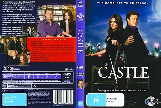 dvd cover Castle: Season 3 (2011) WS R4