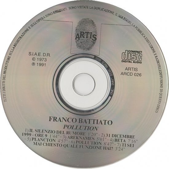 Franco Battiato – Pollution (1991) 