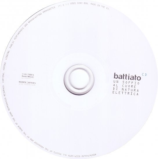 dvd cover Franco Battiato - Un Soffio Al Cuore Di Natura Elettrica (2005)