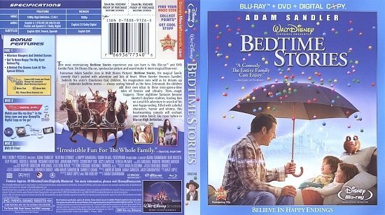 dvd cover Bedtime Stories Blu-Ray