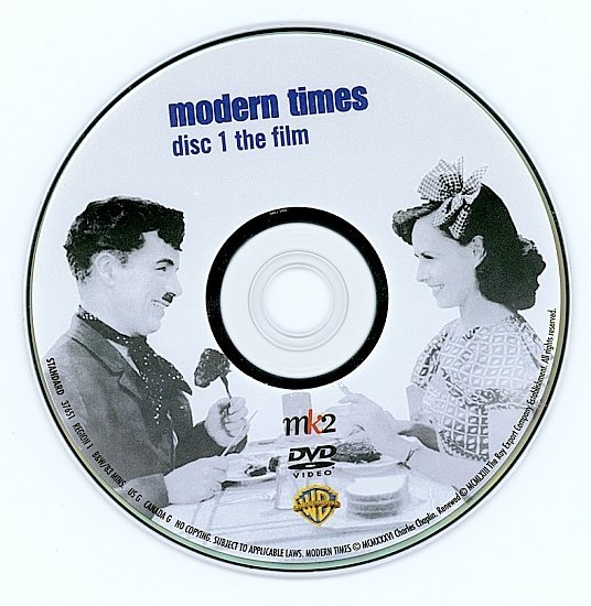 dvd cover Modern Times (1936) R1
