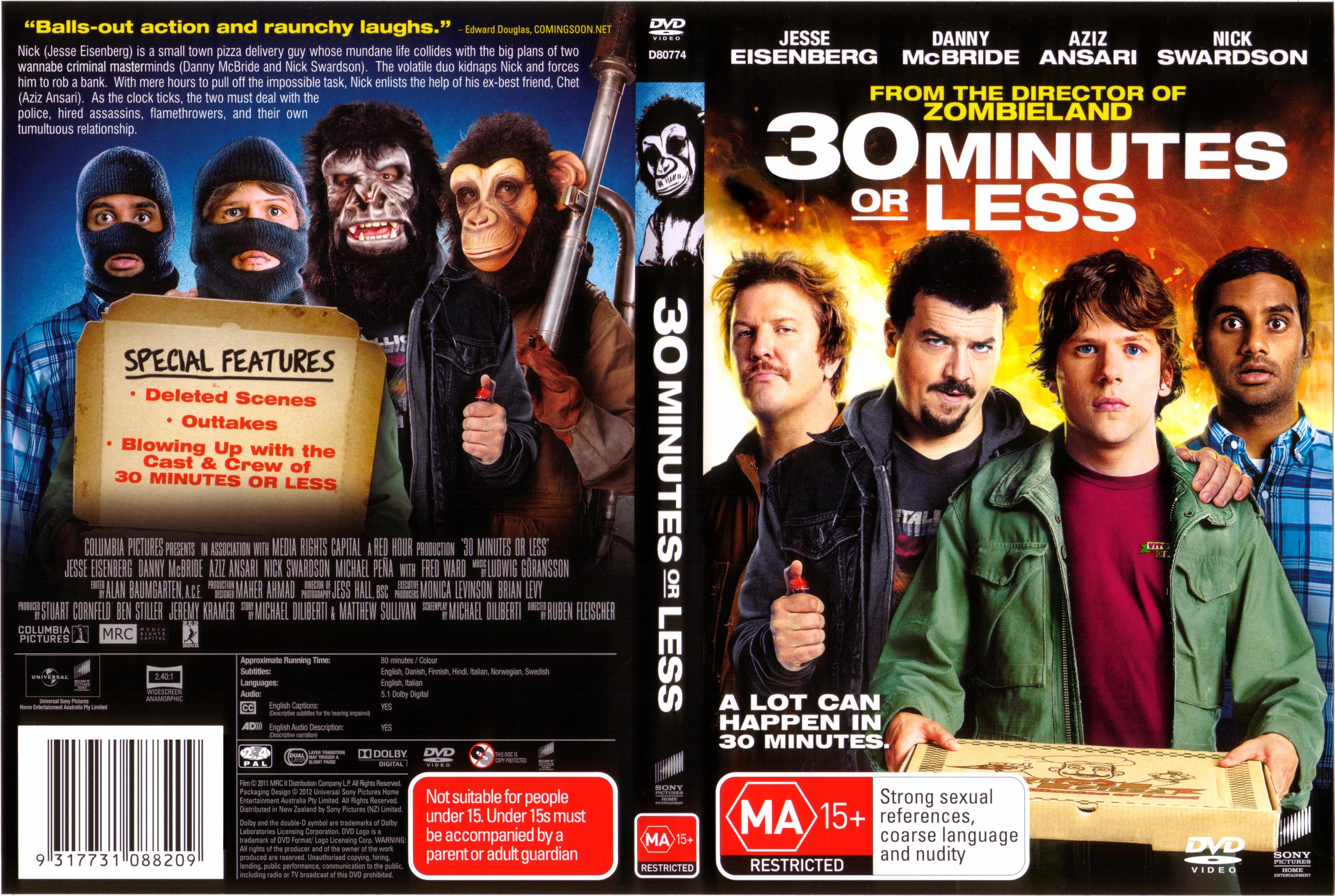 30 Minutes Or Less (2011) WS R4 Dvd Covers and Labels