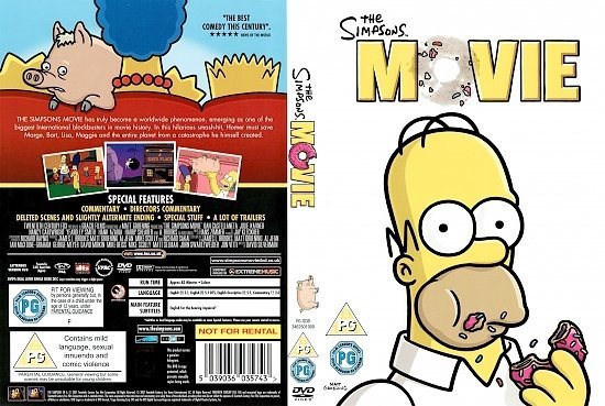 dvd cover The Simpsons Movie (2007) WS R2