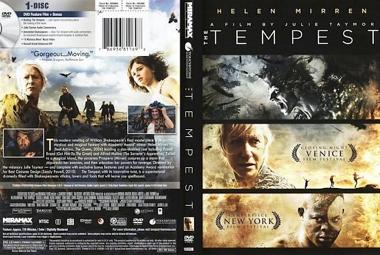 dvd cover The Tempest