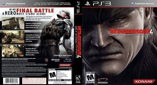 dvd cover Metal Gear Solid 4