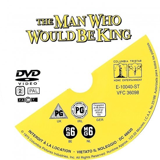 dvd cover The Man Who Would Be King (1975) R2
