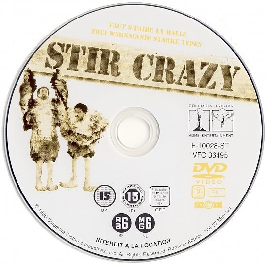 dvd cover Stir Crazy (1980) WS R2