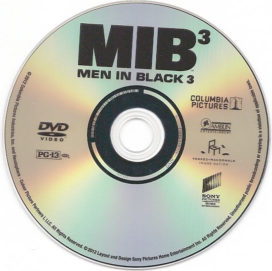 dvd cover Men In Black 3 WS R1 & R2