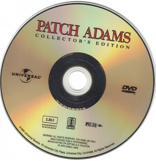 dvd cover Patch Adams (1998) WS CE R1