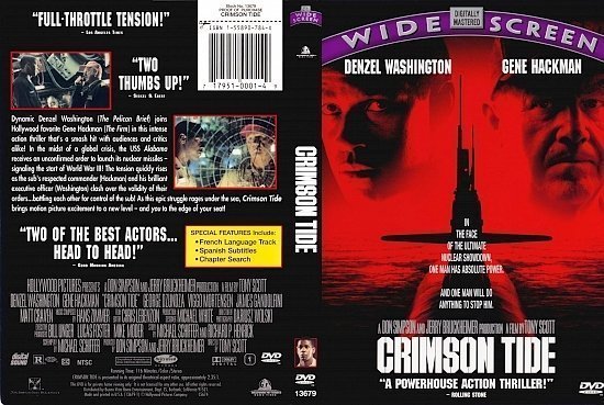dvd cover Crimson Tide (1995) WS R1