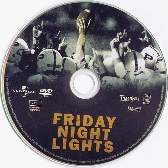 dvd cover Friday Night Lights (2004) WS R1