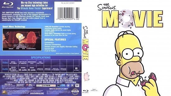 dvd cover The Simpsons Movie (2007) Blu-Ray Cover