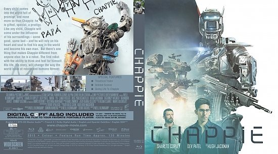 dvd cover Chappie R0 Custom Blu-Ray Cover & Label