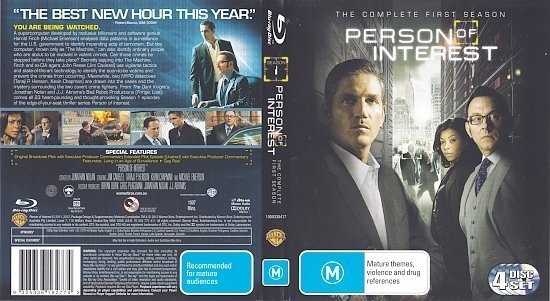 dvd cover Person Of Interest: Season 1 (2011) R4 Blu-Ray