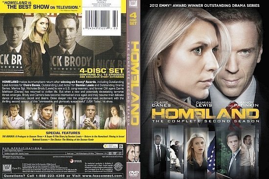 dvd cover Homeland: Season 2 R1