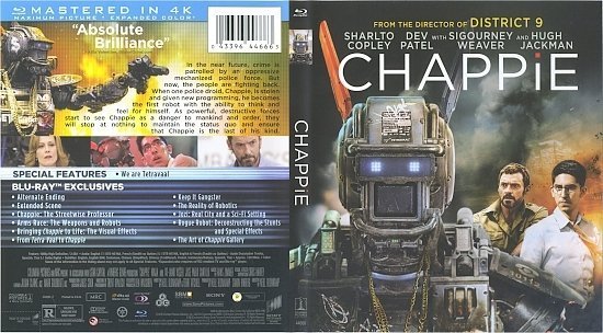 dvd cover Chappie Blu-Ray & Label