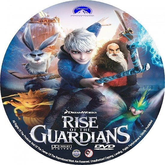 dvd cover Rise of the Guardians R0 Custom dvd/blu-ray labels