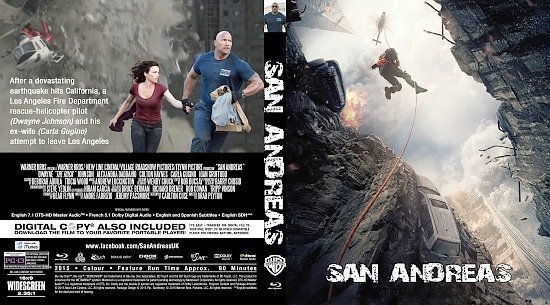 dvd cover San Andreas R0 Custom BD Cover & Label