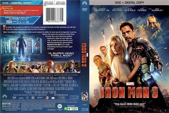 dvd cover Iron Man 3 R1 retail front cover