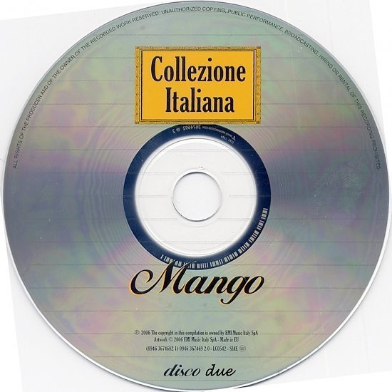 dvd cover Mango - Collezione Italiana (2006)