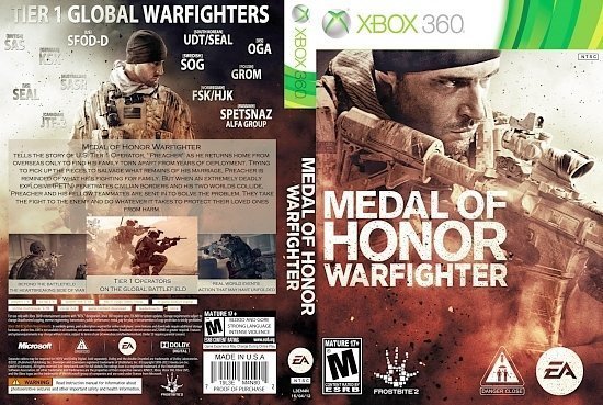 dvd cover Medal of Honor Warfighter NTSC f1