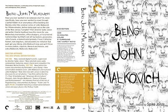 dvd cover Being John Malkovich