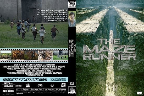 dvd cover The Maze Runner R0 Custom