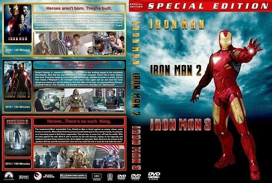 dvd cover Iron Man Trilogy version 2