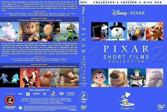 dvd cover Pixar Short Films Collection Volumes 1 & 2