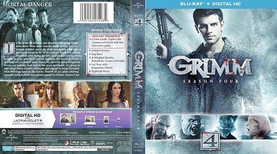 dvd cover Grimm Season 4 Blu ray