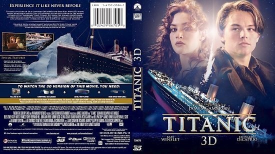 dvd cover Titanic 3D Blu ray