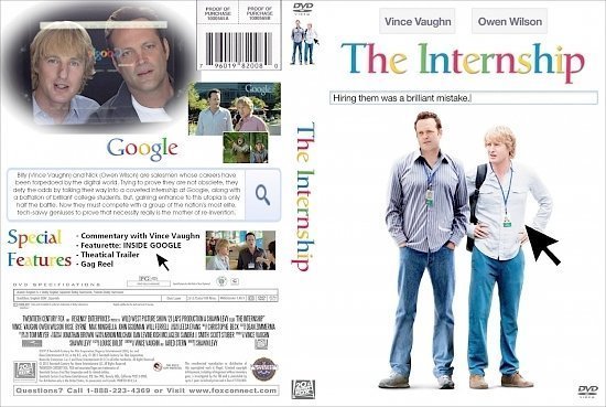 dvd cover The Internship