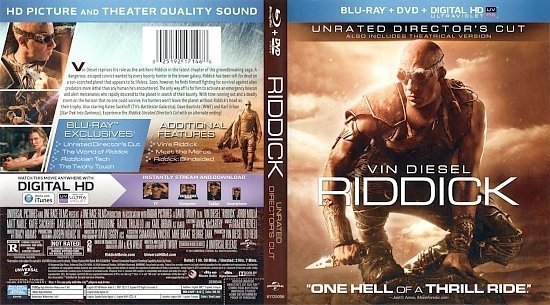 dvd cover riddick unrated br