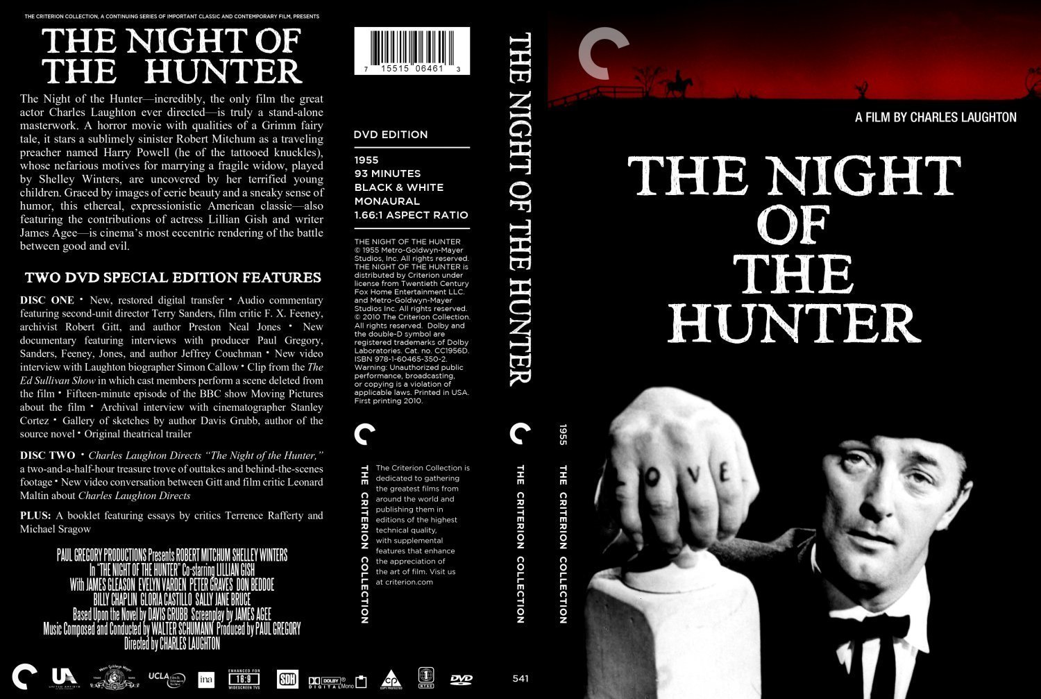 The Night Of The Hunter Dvd Covers And Labels